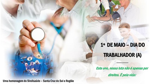 Sindisaúde homenageia categoria pela passagem do Dia do Trabalhador (a)